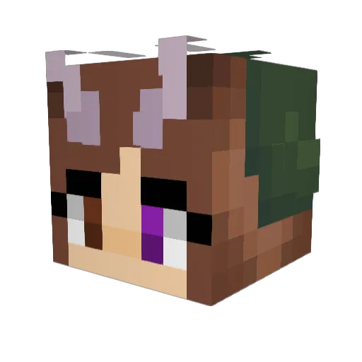 MarshMallowMingo Minecraft avatar head, 3D render