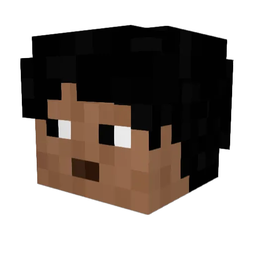Marshadow312 Minecraft avatar head, 3D render