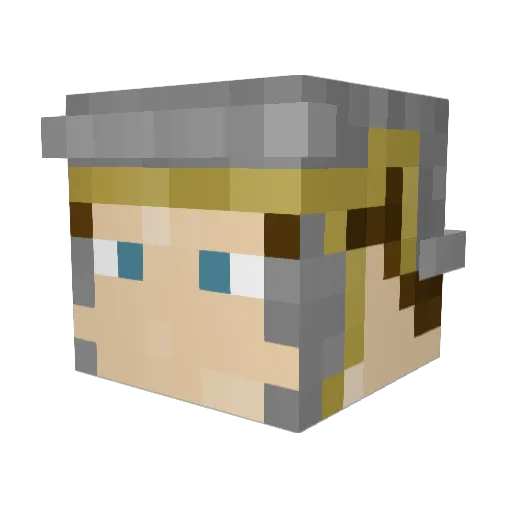 Marshall21 Minecraft avatar head, 3D render