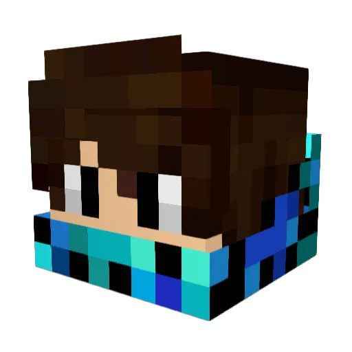 Marshalllong Minecraft avatar head, 3D render