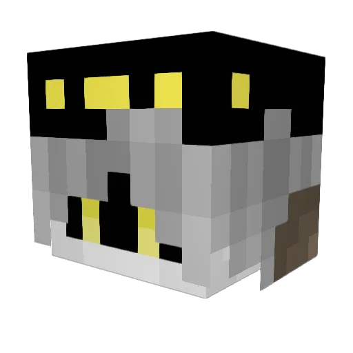 Marshalmellow Minecraft avatar head, 3D render