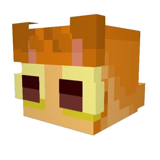 Marshellle Minecraft avatar head, 3D render