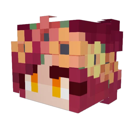 MarshiestMallows Minecraft avatar head, 3D render
