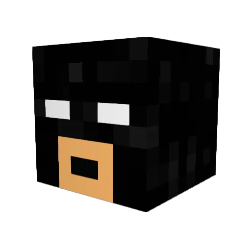 Marshmall0w Minecraft avatar head, 3D render