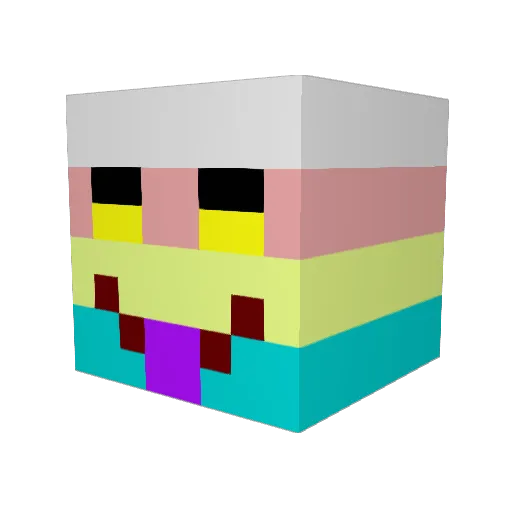 Marshmallow0714 Minecraft avatar head, 3D render