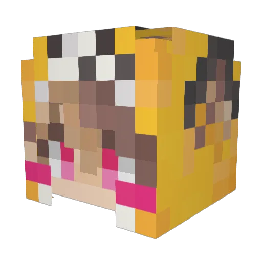MarshmallowSushi Minecraft avatar head, 3D render