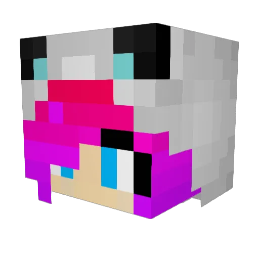 Marshmallows21 Minecraft avatar head, 3D render