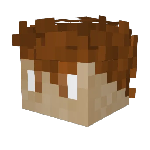 Marshmeloni Minecraft avatar head, 3D render