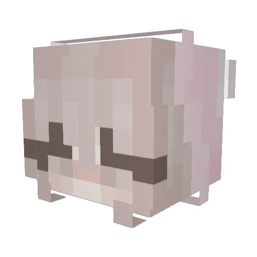 Marshushu Minecraft avatar head, 3D render