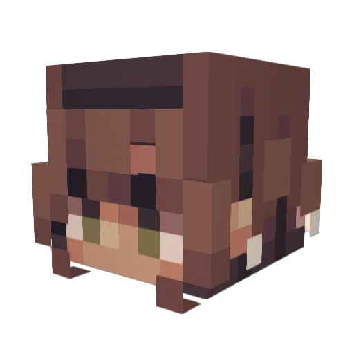 Marshuz Minecraft avatar head, 3D render