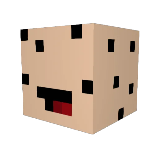Marshymell Minecraft avatar head, 3D render
