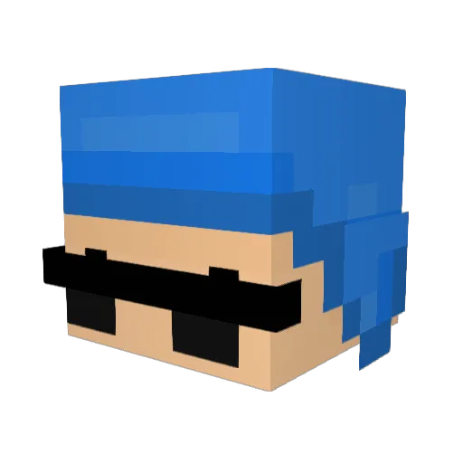 Marsisks Minecraft avatar head, 3D render