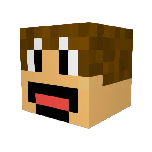 Marsl29 Minecraft avatar head, 3D render