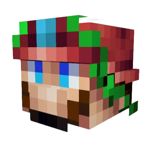 MarsonBrosGamePy Minecraft avatar head, 3D render