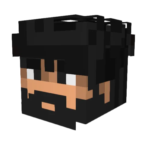 Marson_02 Minecraft avatar head, 3D render
