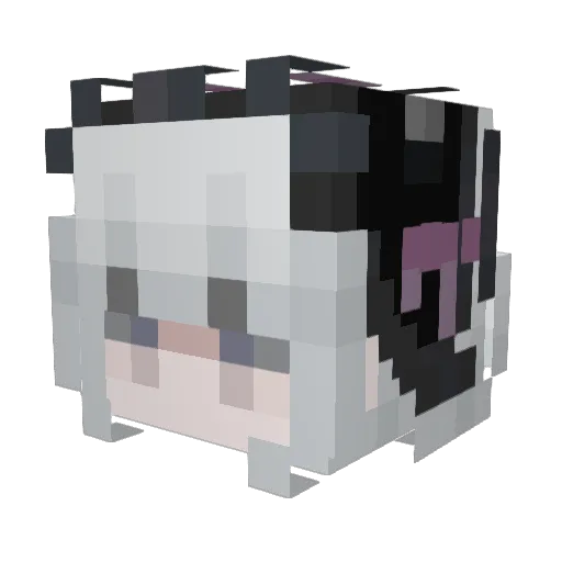 Marsoneczek Minecraft avatar head, 3D render