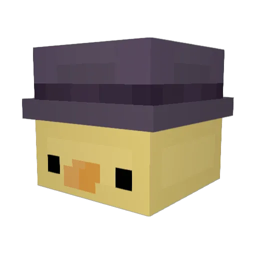 Marsque Minecraft avatar head, 3D render