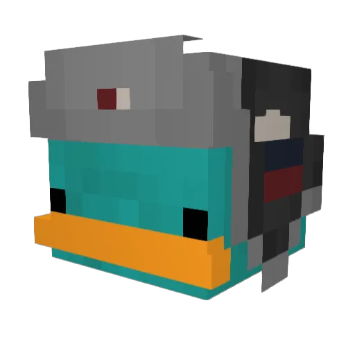 Marsrosy Minecraft avatar head, 3D render