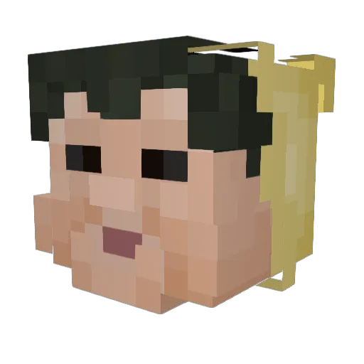 Marsx_w Minecraft avatar head, 3D render
