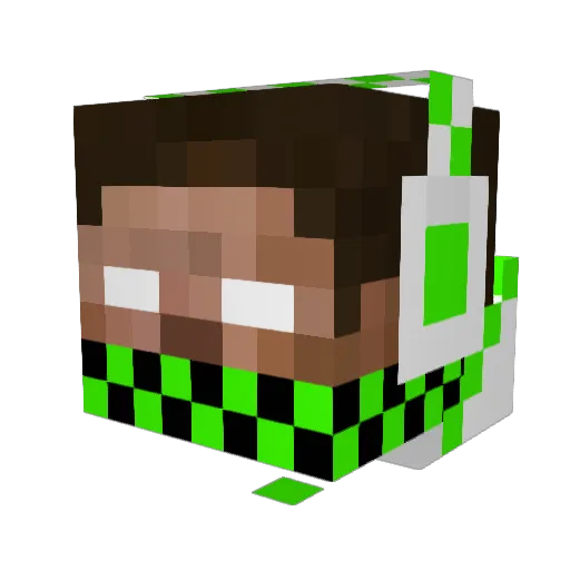 Mart1ns Minecraft avatar head, 3D render