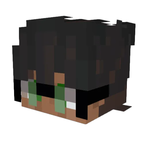 Mart27 Minecraft avatar head, 3D render