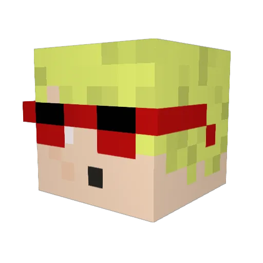 MartGaming Minecraft avatar head, 3D render