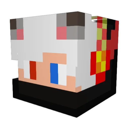 Mart_cat Minecraft avatar head, 3D render