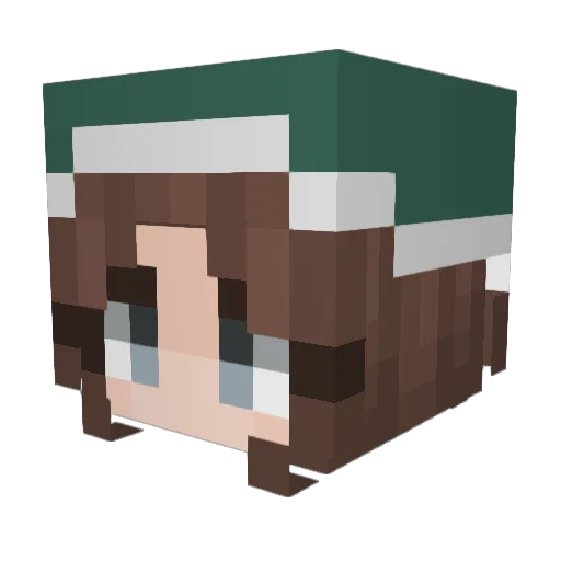 Marta98 Minecraft avatar head, 3D render