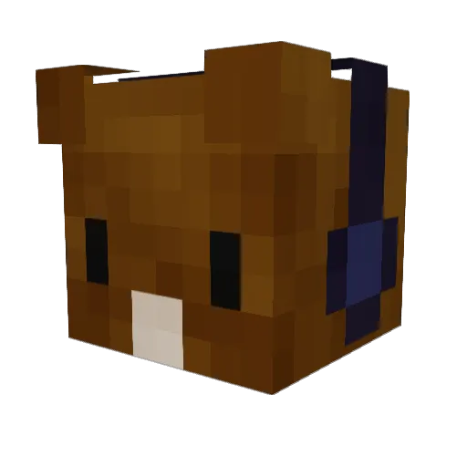 MartaLi Minecraft avatar head, 3D render