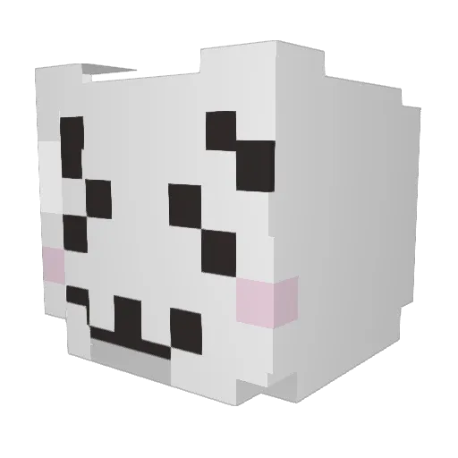 MartaLit Minecraft avatar head, 3D render