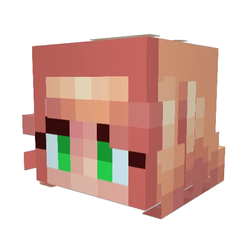 MartaMoonlight Minecraft avatar head, 3D render