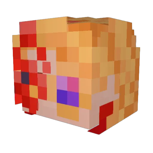 MartaStuard Minecraft avatar head, 3D render