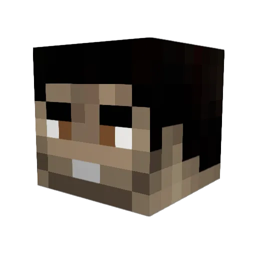 Martaisbest Minecraft avatar head, 3D render