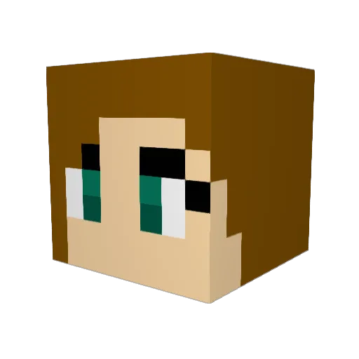 Martalog Minecraft avatar head, 3D render