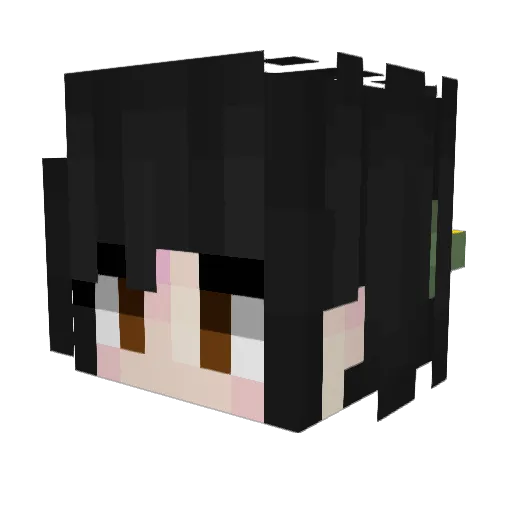 Martasauce Minecraft avatar head, 3D render