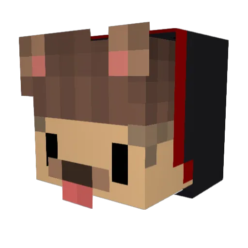 Martaspech_ Minecraft avatar head, 3D render