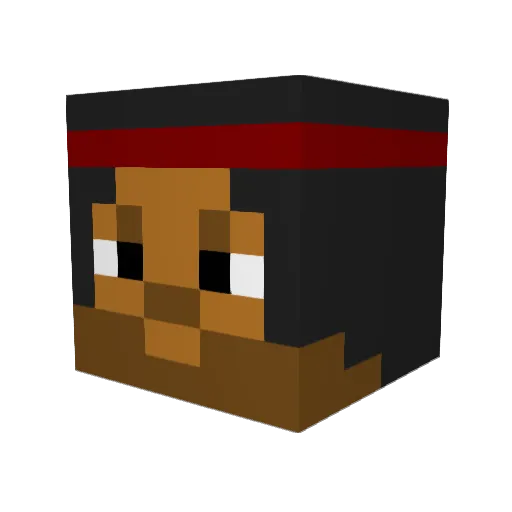 Martath Minecraft avatar head, 3D render