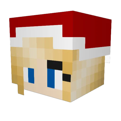 Martatje Minecraft avatar head, 3D render