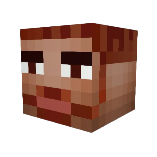 Martenot Minecraft avatar head, 3D render