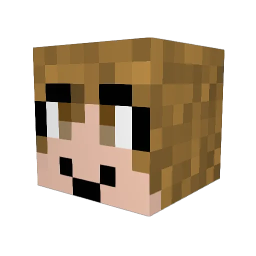 Marteny Minecraft avatar head, 3D render