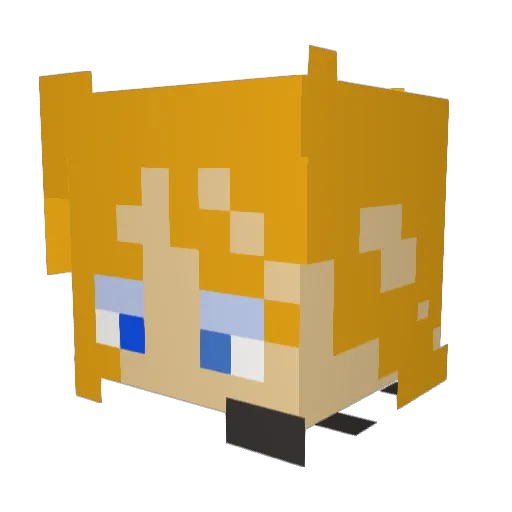 Martexx_ Minecraft avatar head, 3D render
