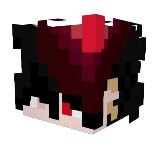 Marth0122 Minecraft avatar head, 3D render