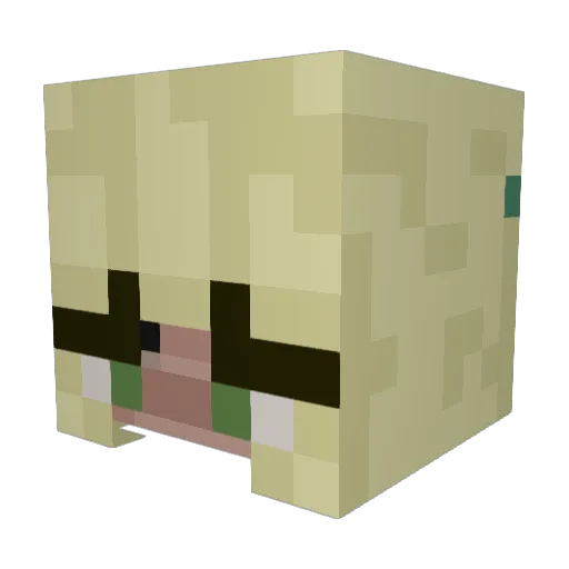 Marthedrev Minecraft avatar head, 3D render