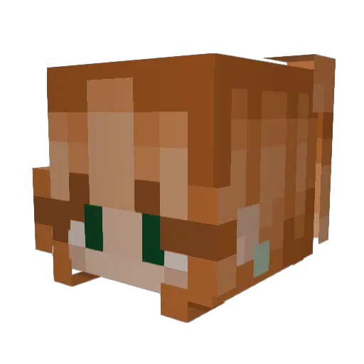 Martherica Minecraft avatar head, 3D render