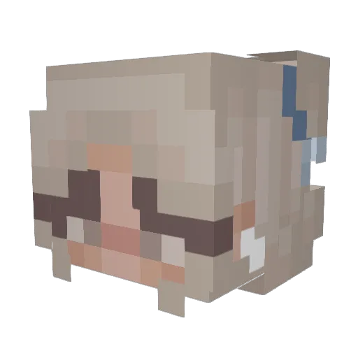 MartiDonut Minecraft avatar head, 3D render