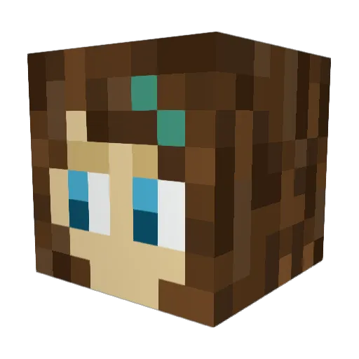 MartiLena Minecraft avatar head, 3D render