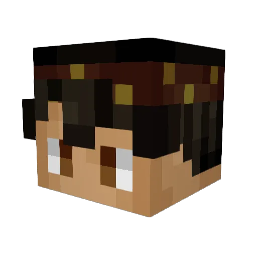 Martialspade Minecraft avatar head, 3D render