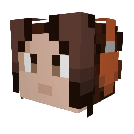 Martialzhen Minecraft avatar head, 3D render