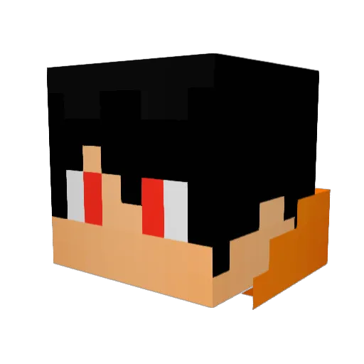 MartianGamer Minecraft avatar head, 3D render
