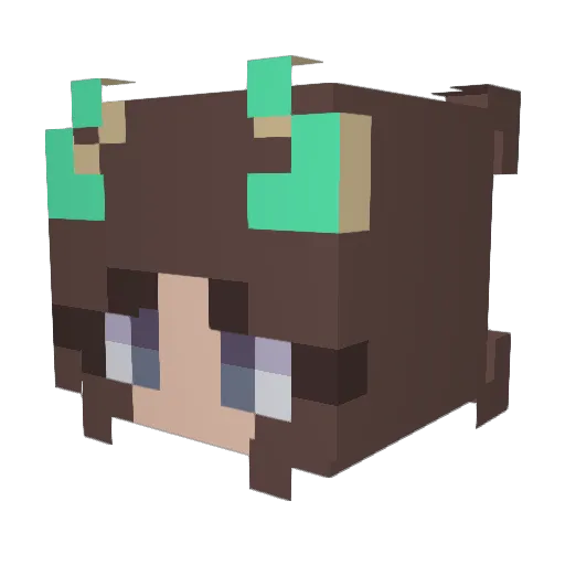 MartianGuy Minecraft avatar head, 3D render